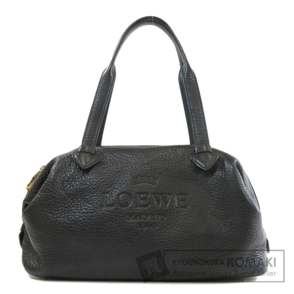 Loewe logo embossed leather tote bag